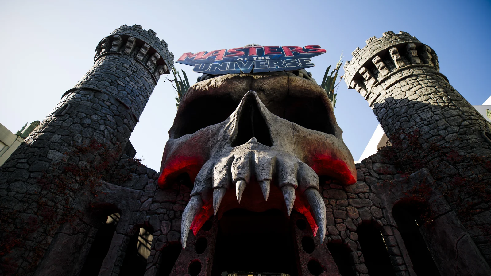 The Castle Grayskull facade lit Hollywood Boulevard for the premiere.