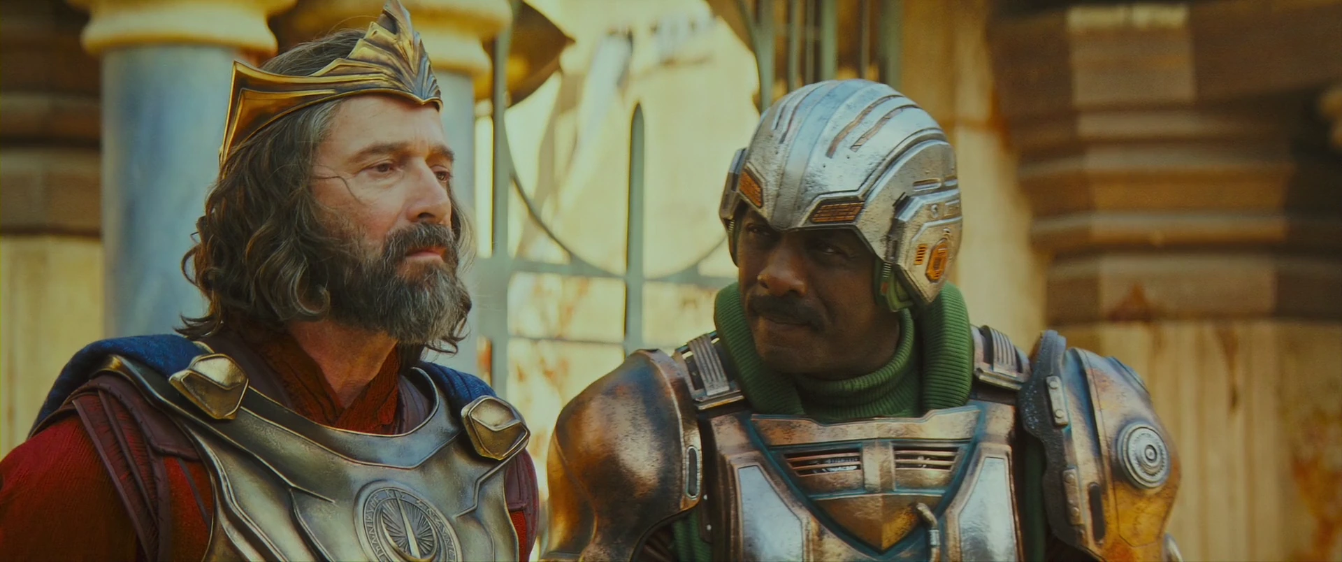 King Randor stands beside Man-At-Arms as Eternia’s peace begins to fray.
