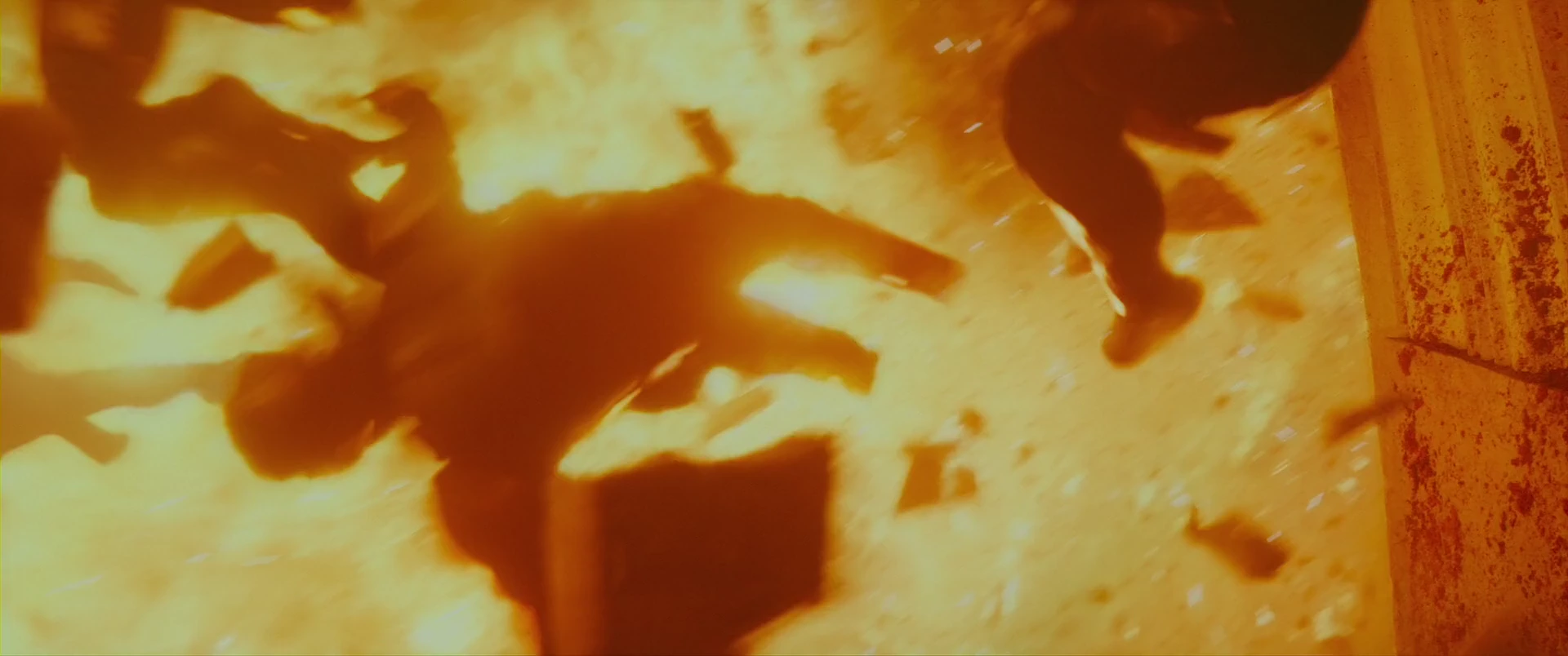 Skeletor’s attack hits Eternos, hurling its defenders through the air.