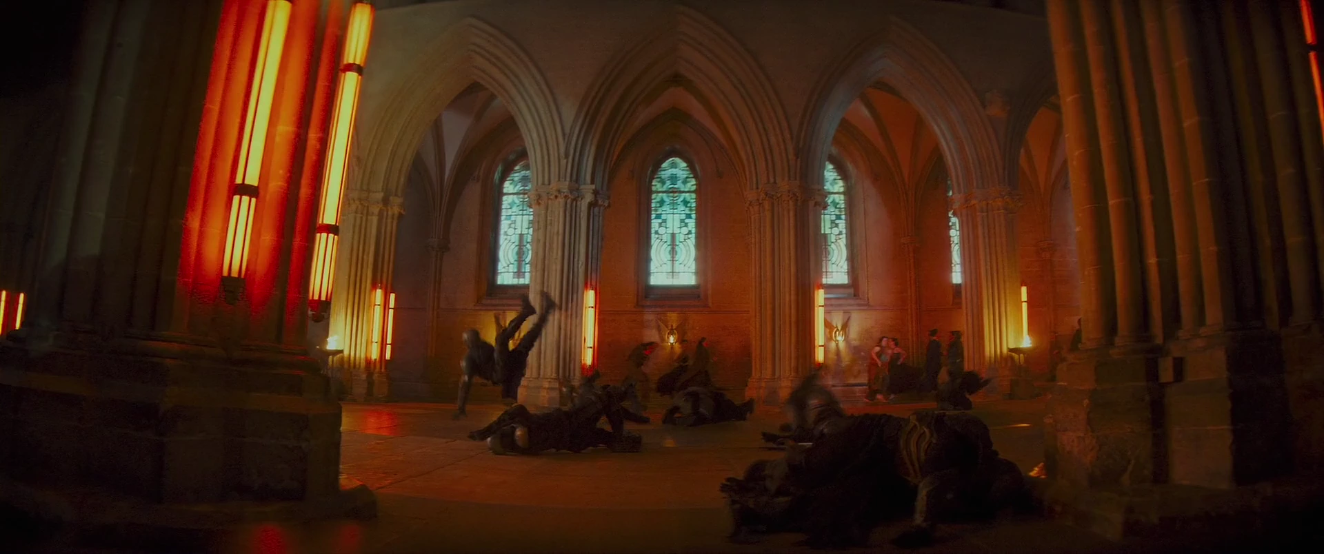 The royal hall of Eternos lies in ruins after Skeletor’s onslaught.
