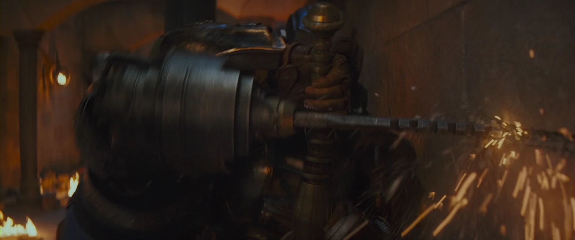 Trap Jaw’s mechanical arm-cannon, the weapon of a Gar warlord turned machine.