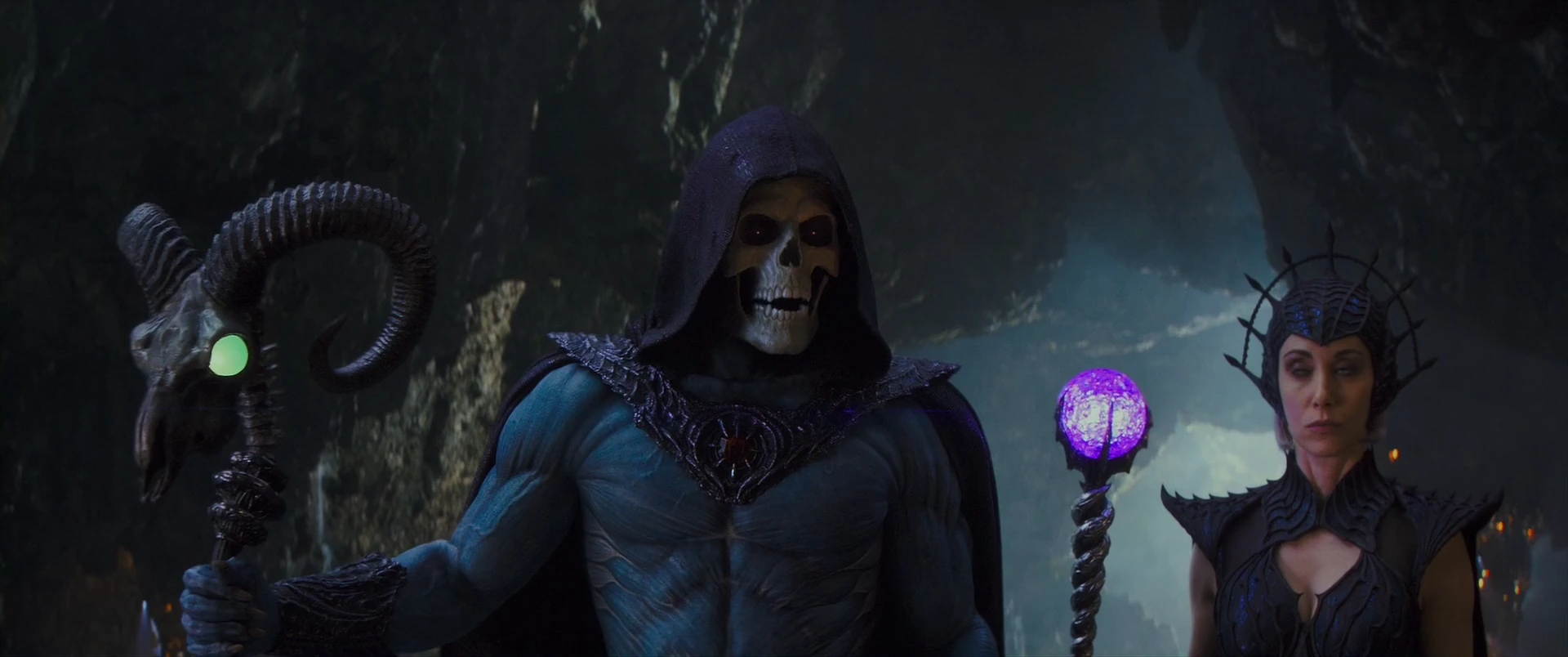 Skeletor and his sorceress Evil-Lyn, who served him in disguise all along.