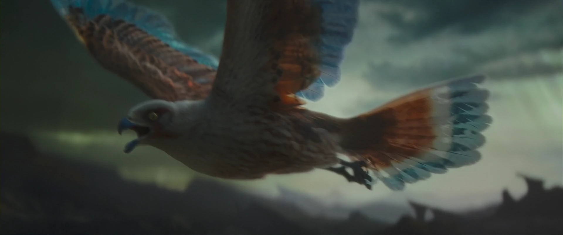 A falcon rides the Eternian storm, the Sorceress never far away.