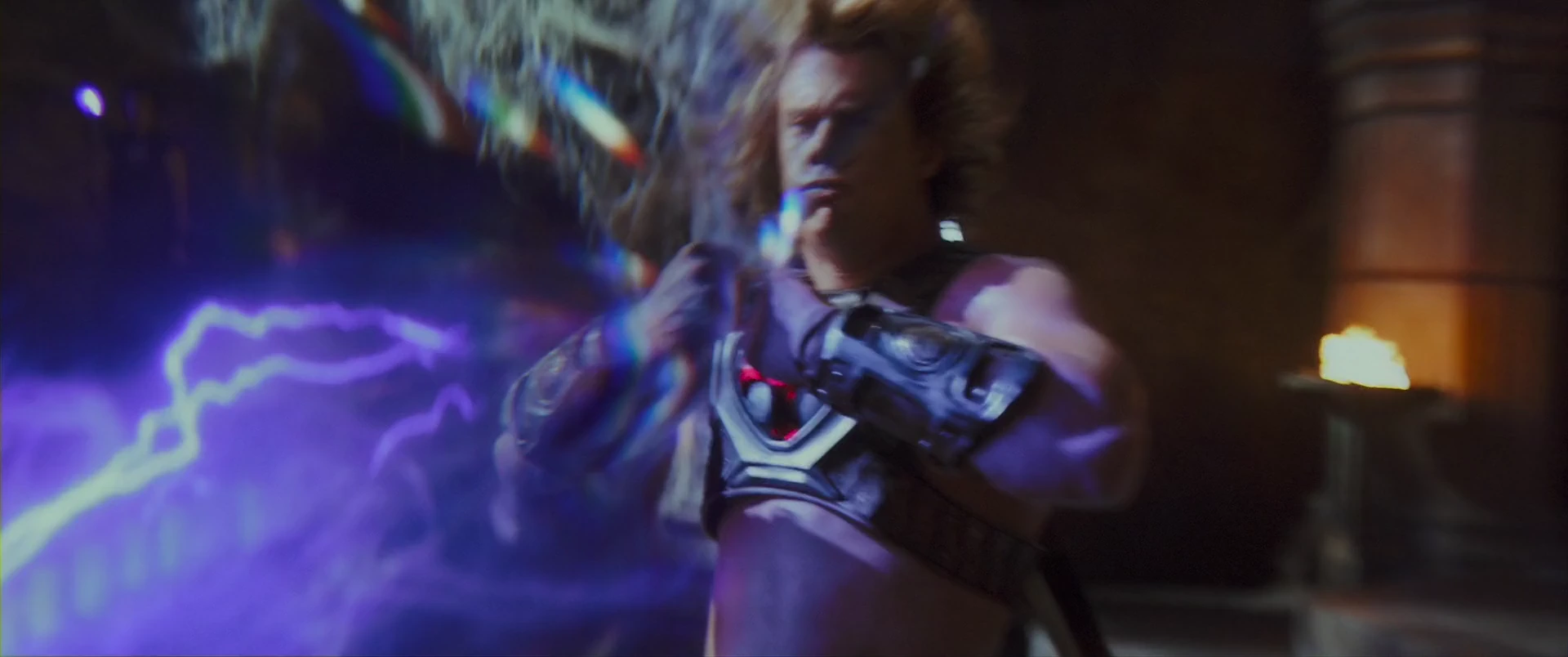 He-Man channels the full power of Grayskull against Skeletor.