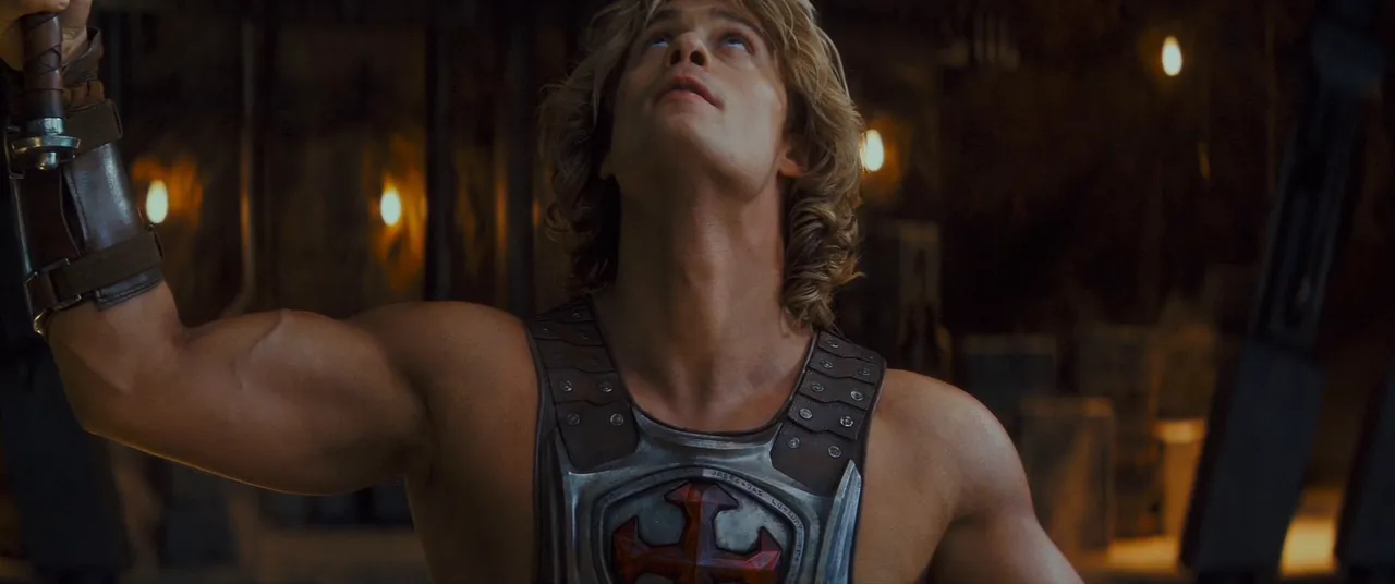 Adam transformed into He-Man