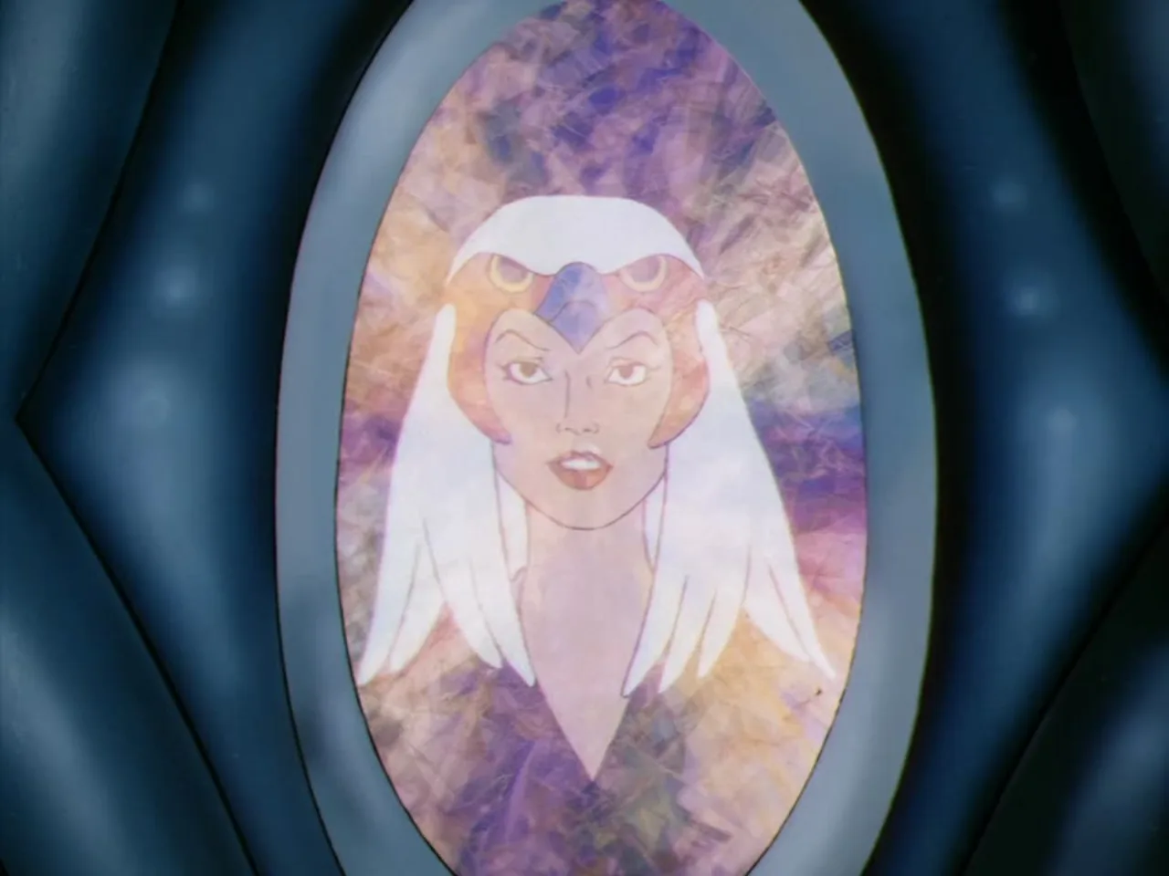 A glowing mystical vision of Light Hope appears within an oval frame, her winged white hair haloed in shimmering light.