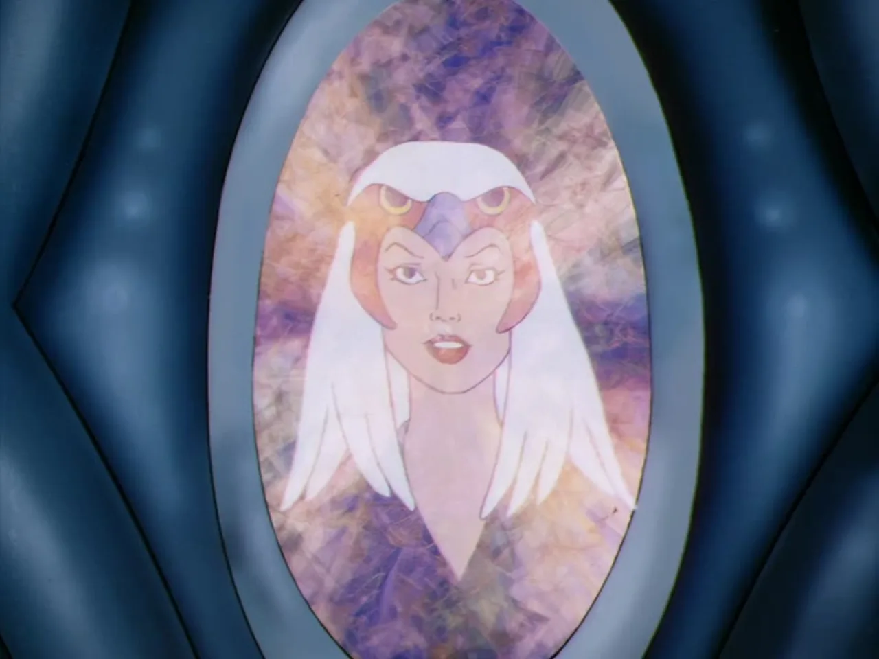 Light Hope's radiant image lingers in the oval frame as her message continues.