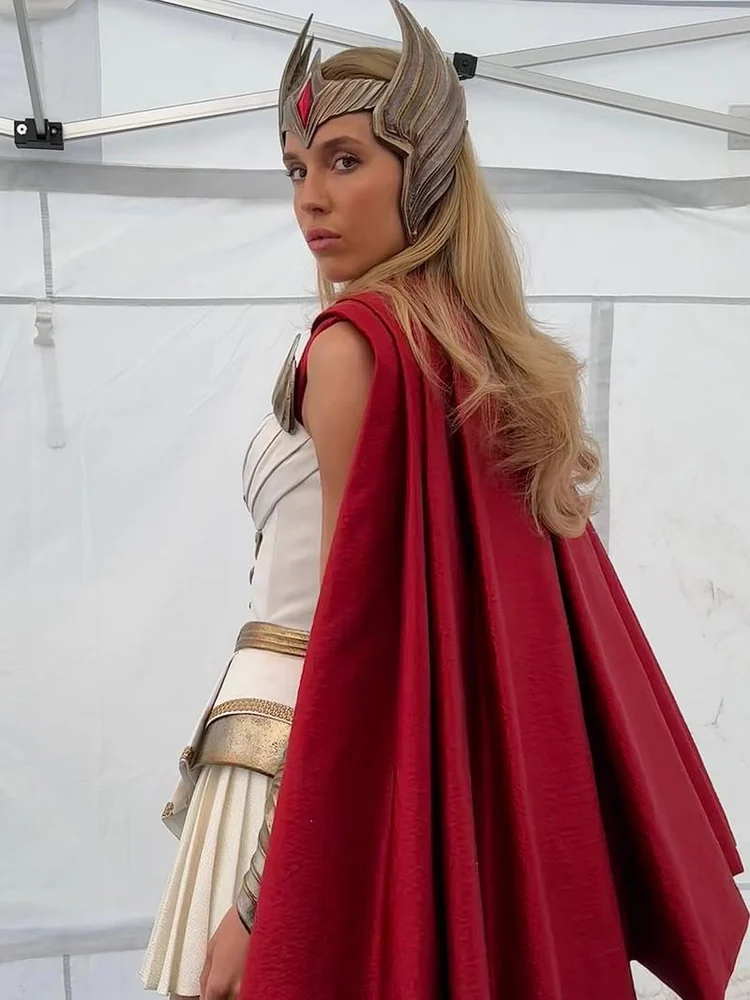 The She-Ra cape and winged tiara in profile, behind the scenes on Masters of the Universe (2026)
