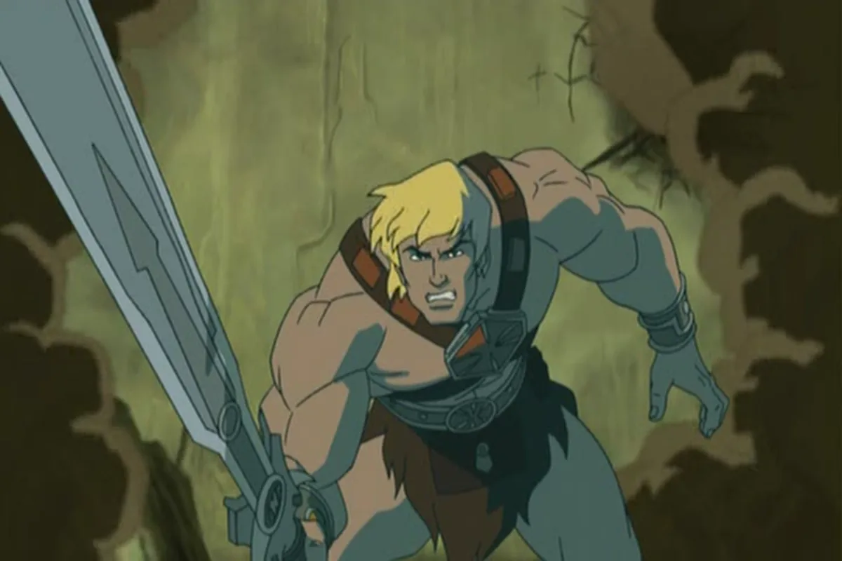 He-Man braces with the sword at his side, ready to strike