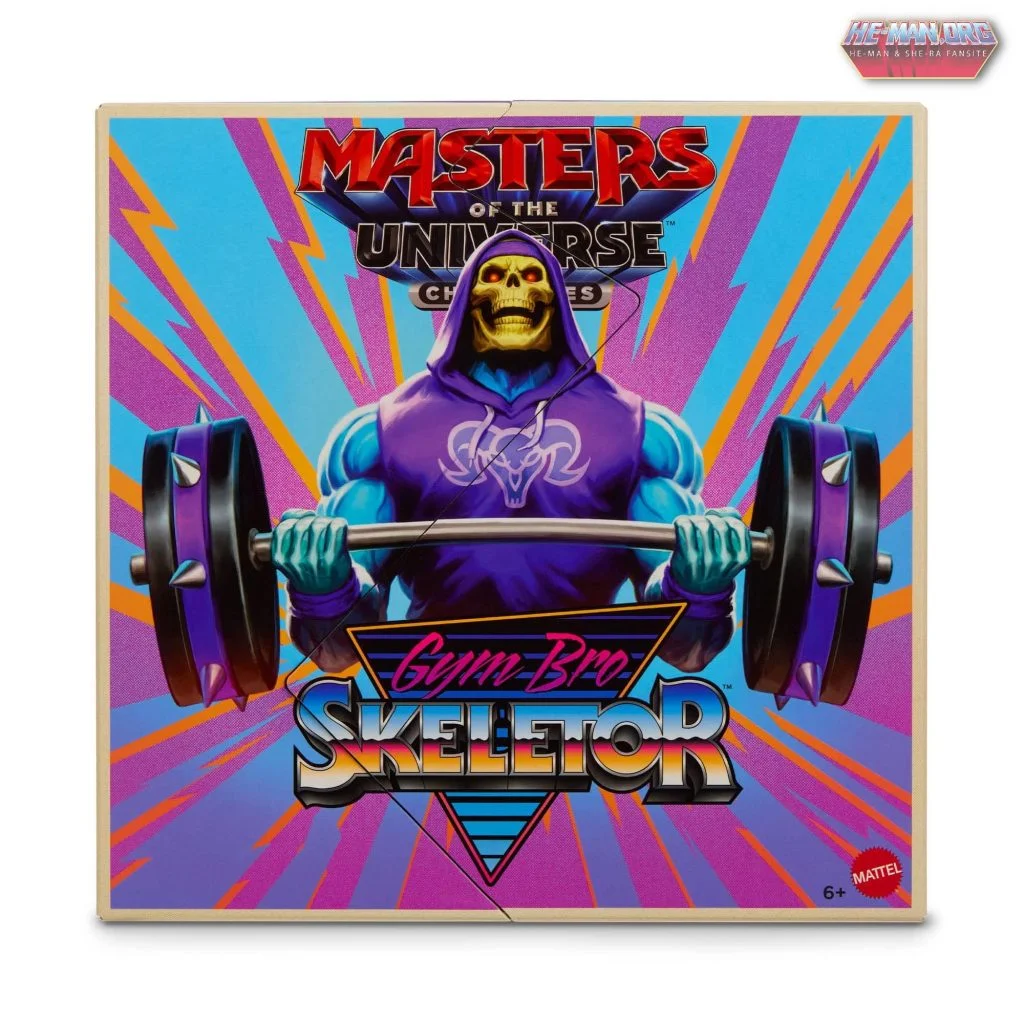 Gym Bro Skeletor window box front art