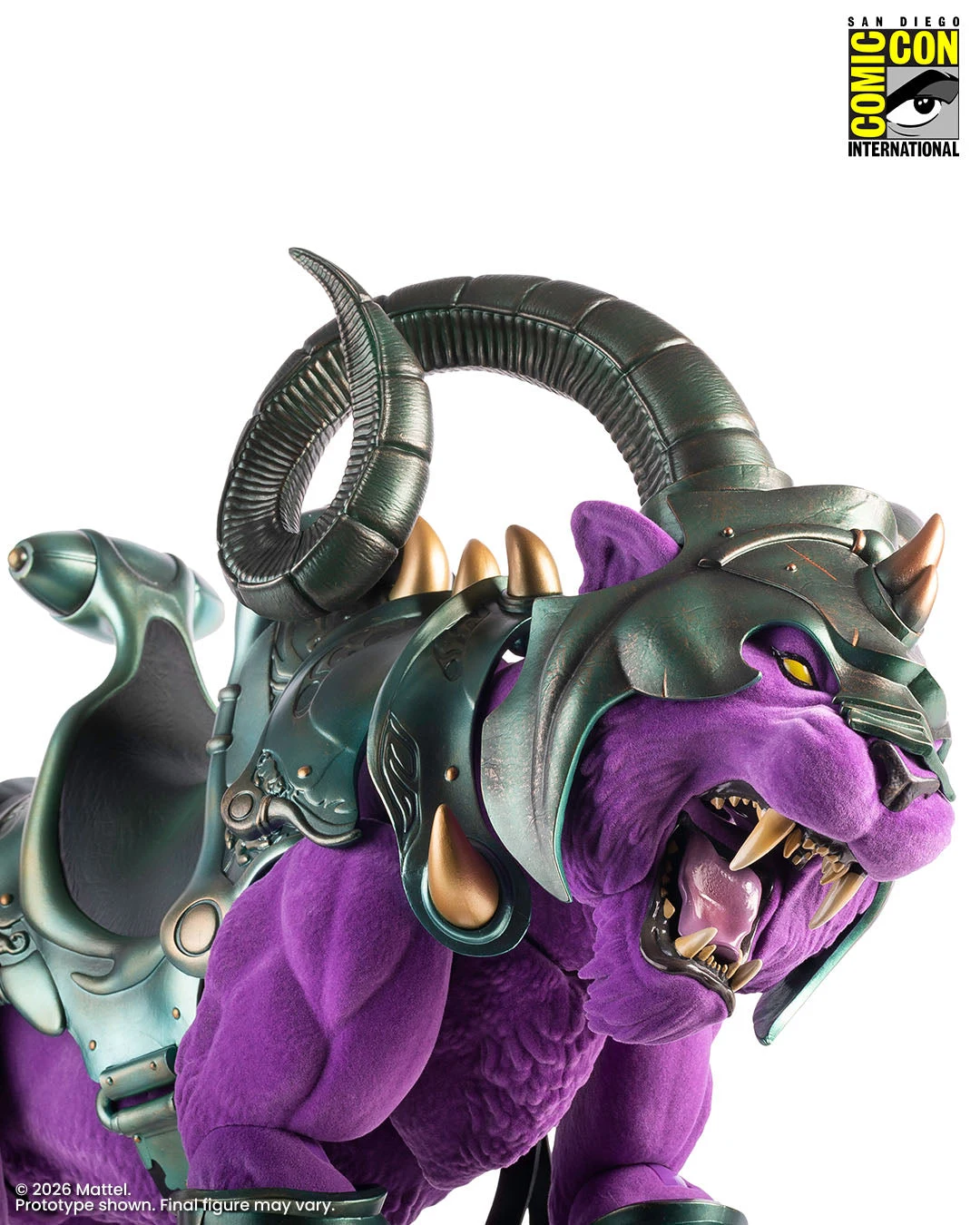 Panthor with green body and leg armor and horned helmet